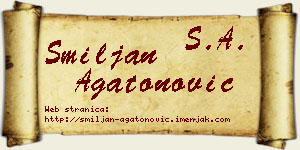 Smiljan Agatonović vizit kartica